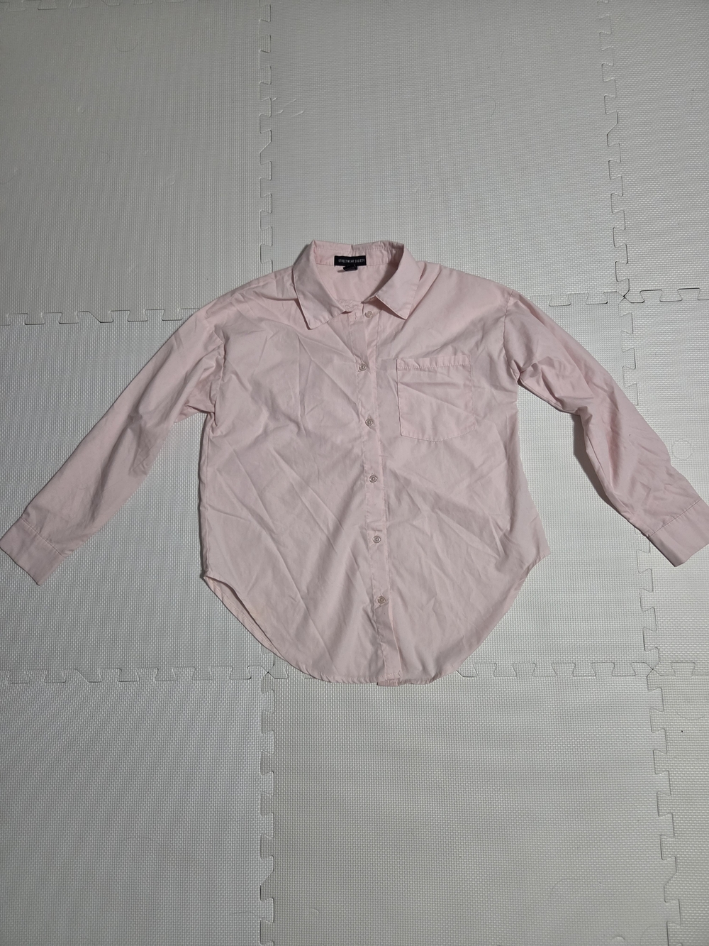 Streetwear Society Blush Pink Button-Down Top
